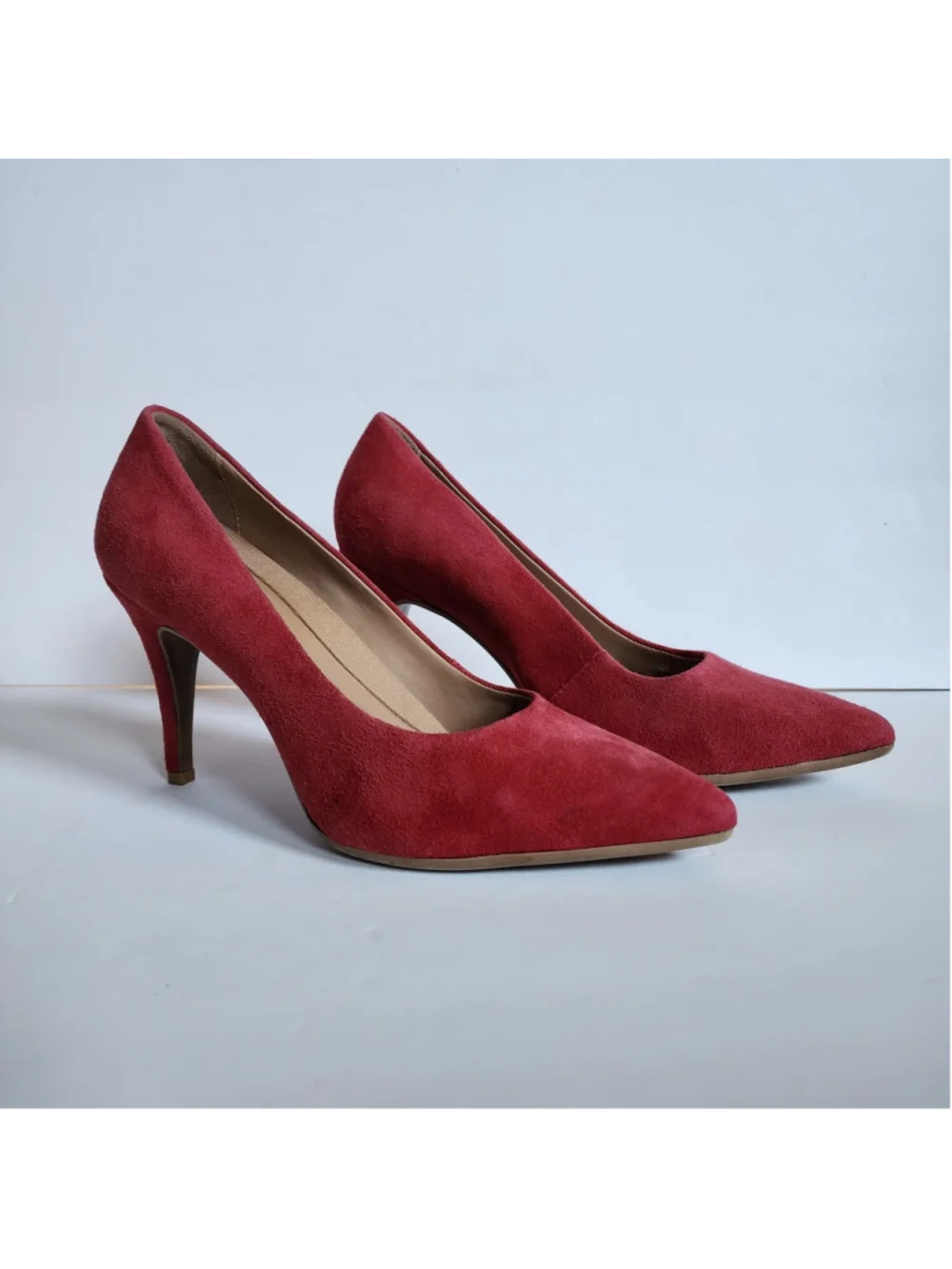 Aerosoles Red Suede Pointed Toe Stiletto High Heel Pump Women’s 7 M Deal Breaker